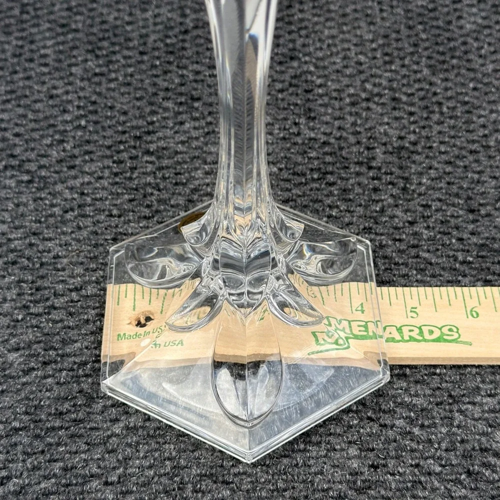 Cristal d'Arques France 24% Lead Crystal 3 Arm Candelabra Candle Holder 10.5